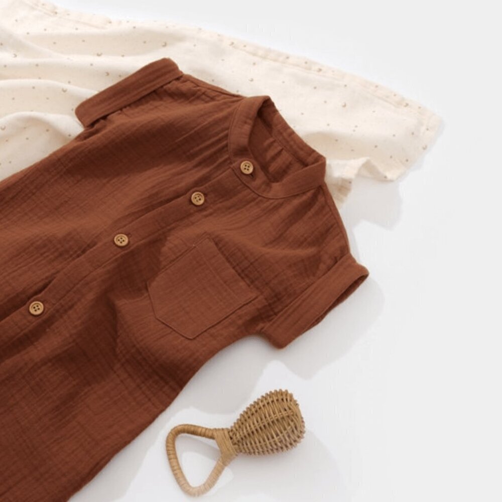 100% Organic Cotton Sleveless Romper - Picture 7 of 9